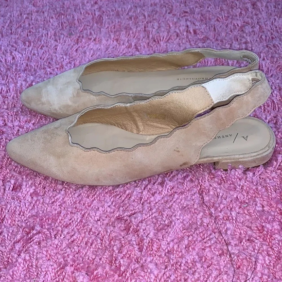 Anthropologie scalloped slingback flats  - Picture 1 of 3